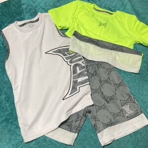 Boys size 5-6 Tapout T-shirt and tank top and shorts matching set